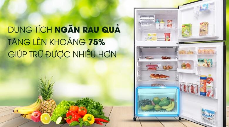 Tủ lạnh 2 cánh Inverter Toshiba GR-AG41VPDZ/XK1 - 359 Lít (Gương Đen)