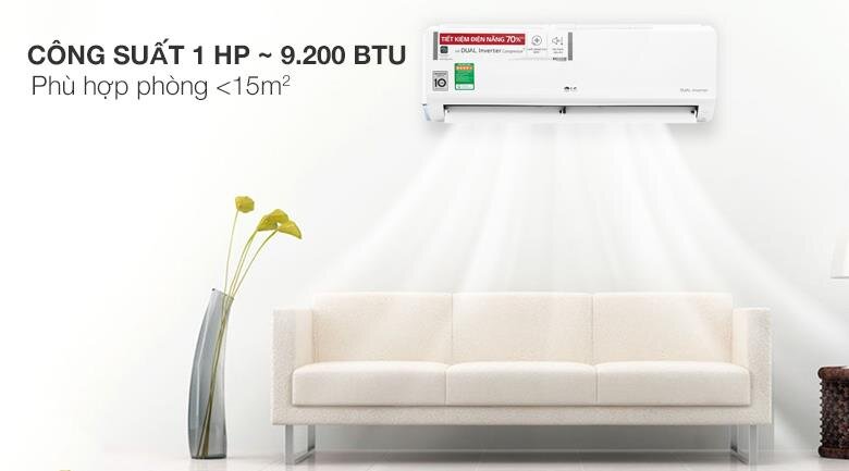 Điều hòa 1 chiều Inverter LG V10ENW 9.200BTU Dual Cool