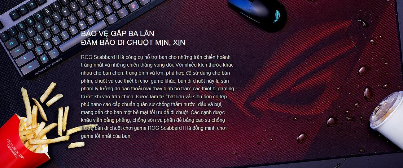 Bàn di chuột Gaming Asus ROG SCABBARD II 1