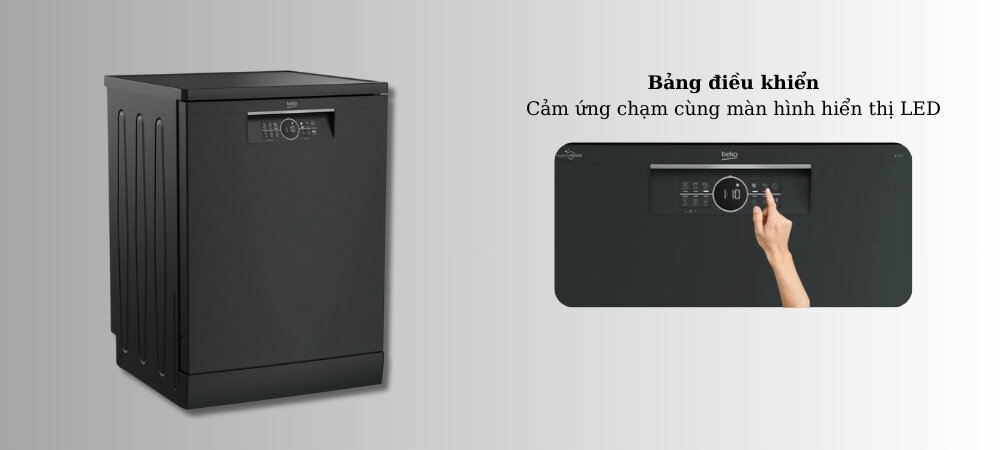 Beko BDFN26430A có bảng điều khiển cảm ứng chạm cùng màn hình hiển thị LED