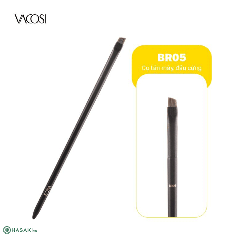 Cọ Tán Mày Lông Ngắn VACOSI Eyebrow Angled Brush - BR05