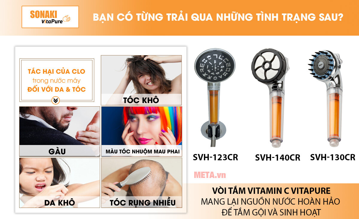 Vòi tắm Sonaki Tornado Vitamin C SVH-140CR