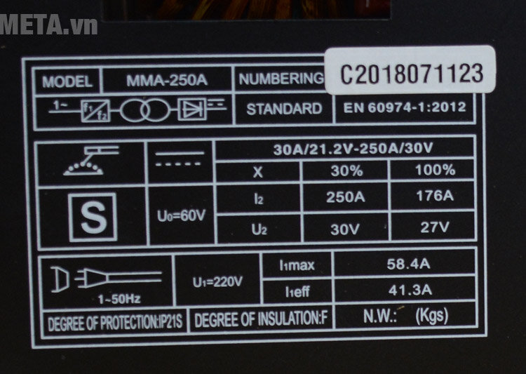 Máy hàn BTEC MMA 250A