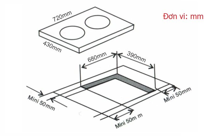 Bếp từ âm 2 vùng nấu Arber AB679