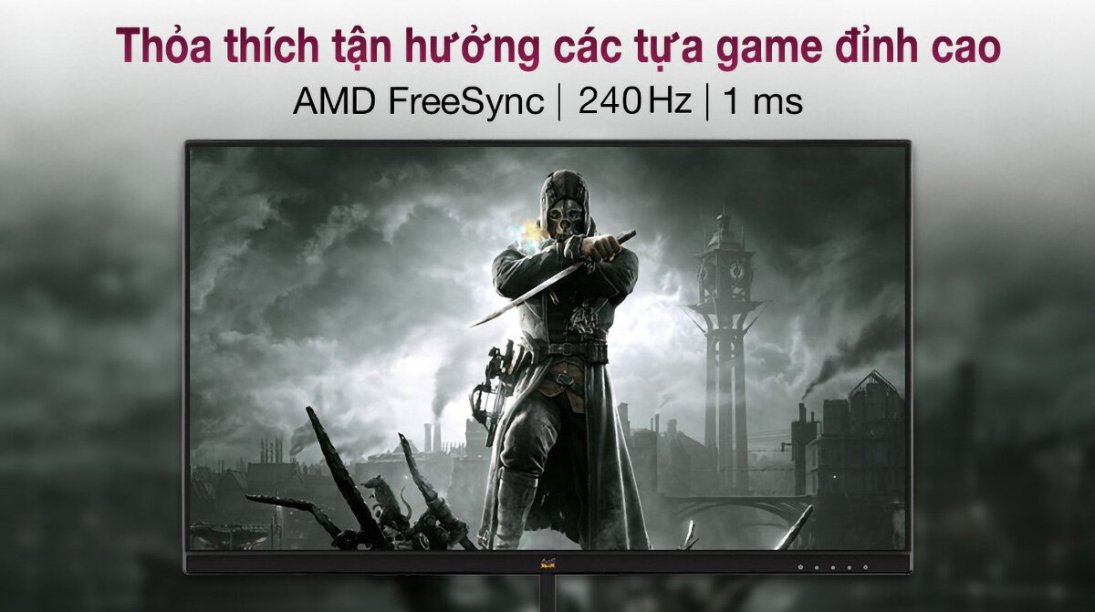  Viewsonic VX2479A-HD-PRO trang bị tần số quét 240Hz và thời gian phản hồi 1ms