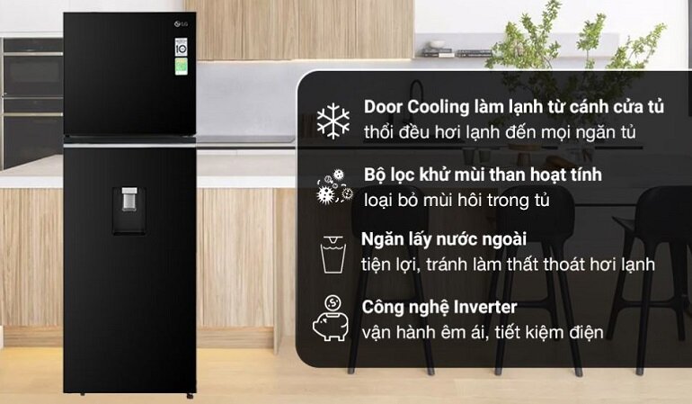 Tủ lạnh LG Inverter 334 lít GN-D332BL