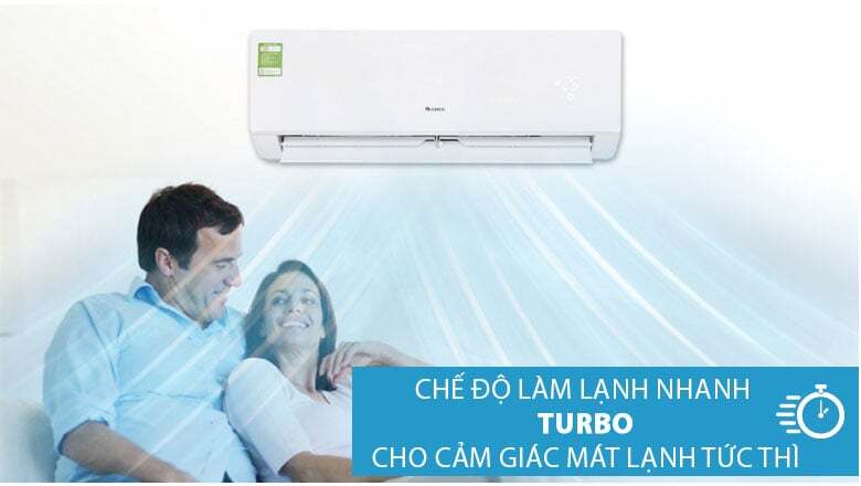 điều hòa 1 chiều Gree COSMO9CN có khả năng làm lạnh nhanh nhờ chế độ Turbo điều hòa 1 chiều Gree COSMO9CN có khả năng làm lạnh nhanh nhờ chế độ Turbo
