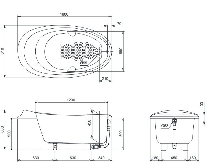 Bồn Tắm TOTO PPY1610HPTE#P