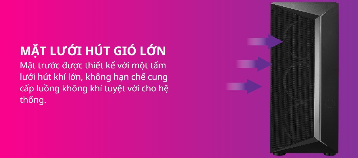 Vỏ Case Cooler Master CMP510 ARGB  (Mid Tower/Màu Đen ) 