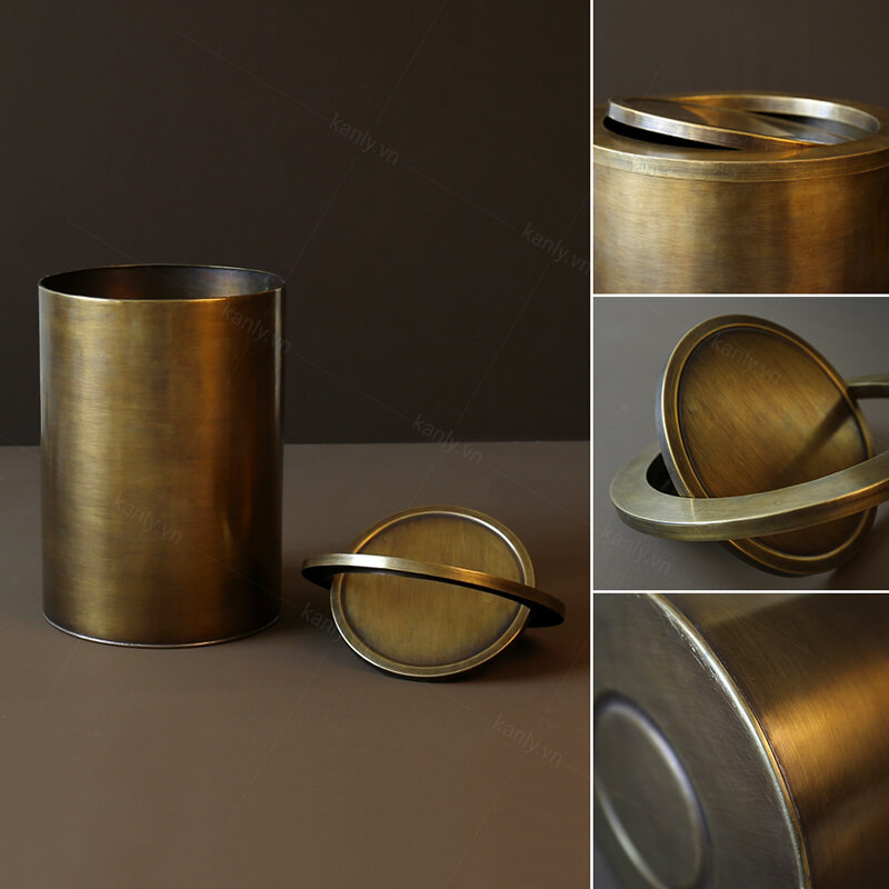 Thùng rác bằng đồng Kanly RSC504