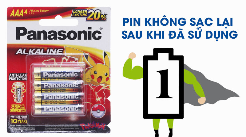 Pin AAA 4 viên Panasonic Alkaline LR03T-4BPKV