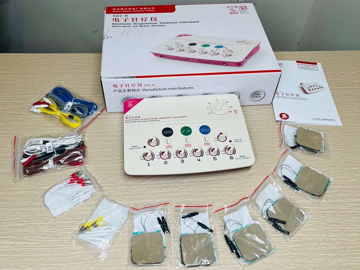Bộ sản phẩm Máy điện châm Hoa Đà Hwato SDZII