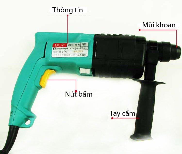 Máy khoan động lực 500W DCA AZC02-20 (Z1C-FF02-20) Máy khoan động lực 500W DCA AZC02-20 (Z1C-FF02-20)