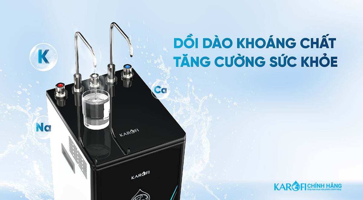 Máy lọc nước Karofi KAD-D528 bổ sung nhiều khoáng chất Máy lọc nước Karofi KAD-D528 bổ sung nhiều khoáng chất