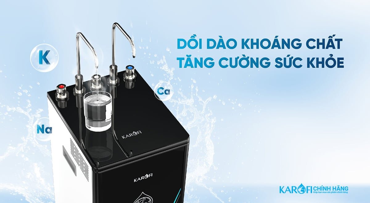 Máy lọc nước Karofi KAD-D528 bổ sung nhiều khoáng chất