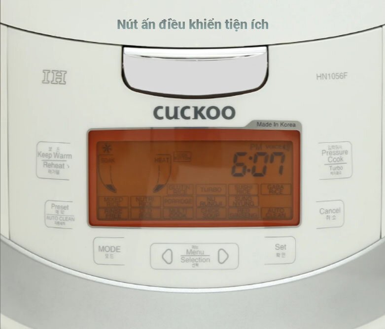 Nồi cơm điện tử cao tần Cuckoo CRP-HN1056F | có công nghệ nút ấn điều khiển tiện ích