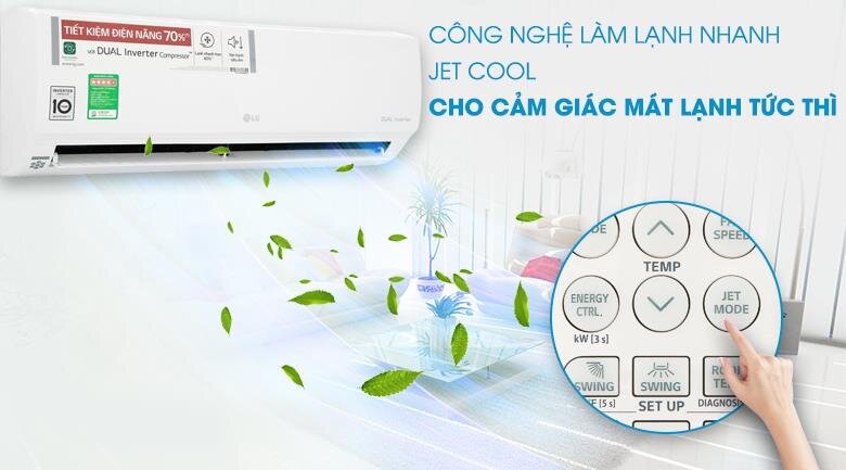 Điều hòa 1 chiều Inverter LG V10APH 9.200BTU Dual Cool
