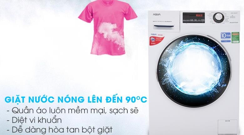 Máy giặt AQUA 8.5KG AQD-A852ZT lồng ngang
