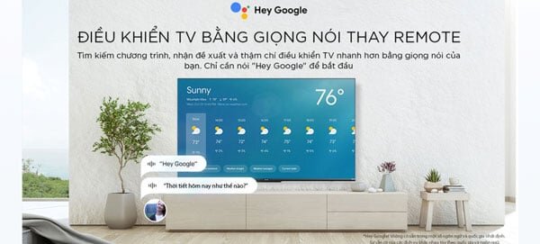 tivi Coocaa 70 inch 70C9 có khả năng điều khiển tivi bằng giọng nói