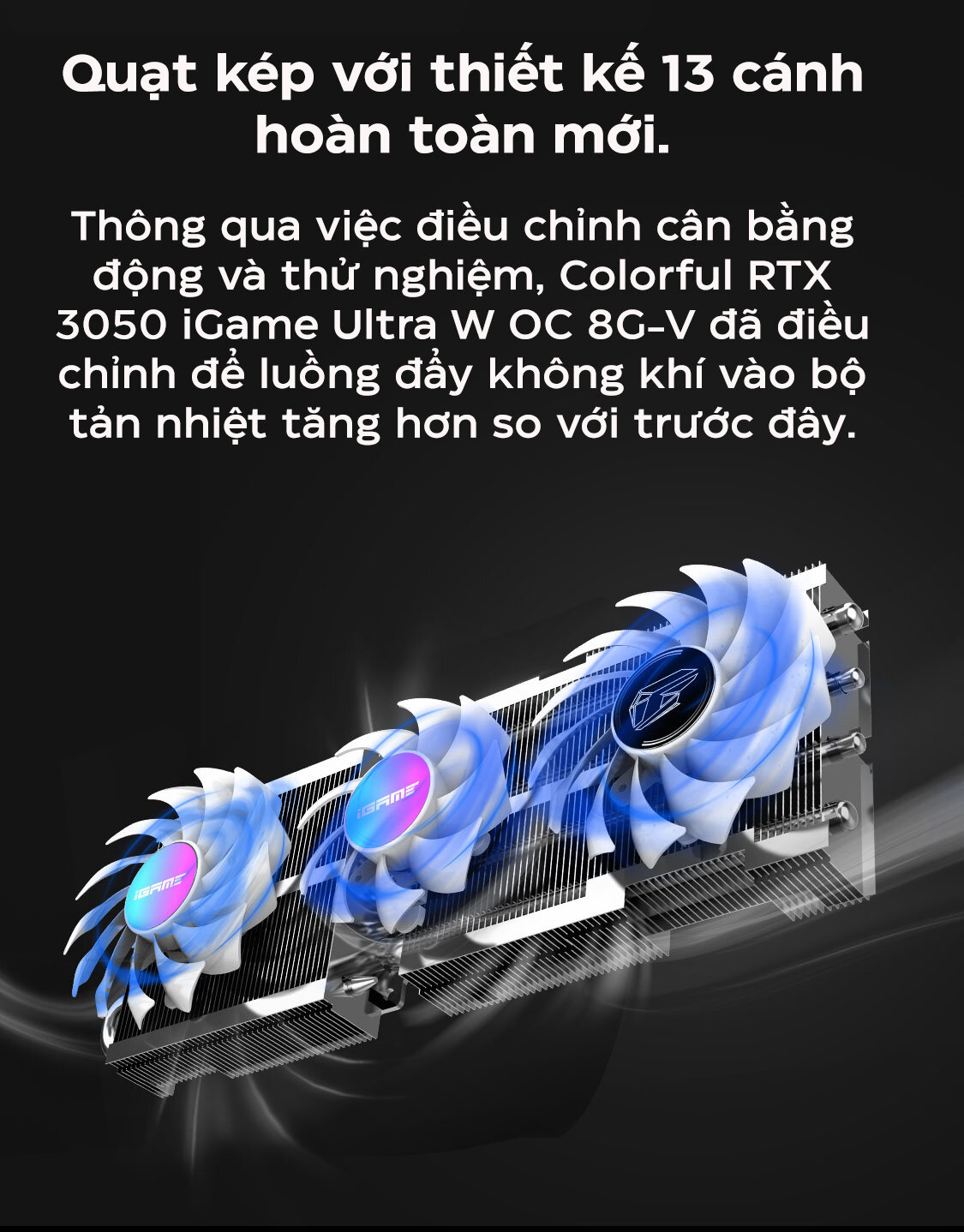 Card màn hình Colorful RTX 3050 iGame Ultra W OC 8G-V