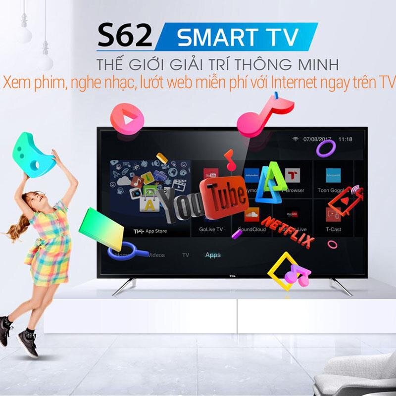 Smart Tivi TCL 55 inch 55S62, Full HD, App TV   OS