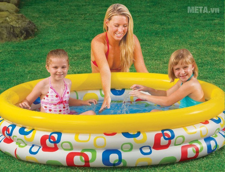 Bể bơi phao 3 tầng hoa tròn 147cm INTEX 58439