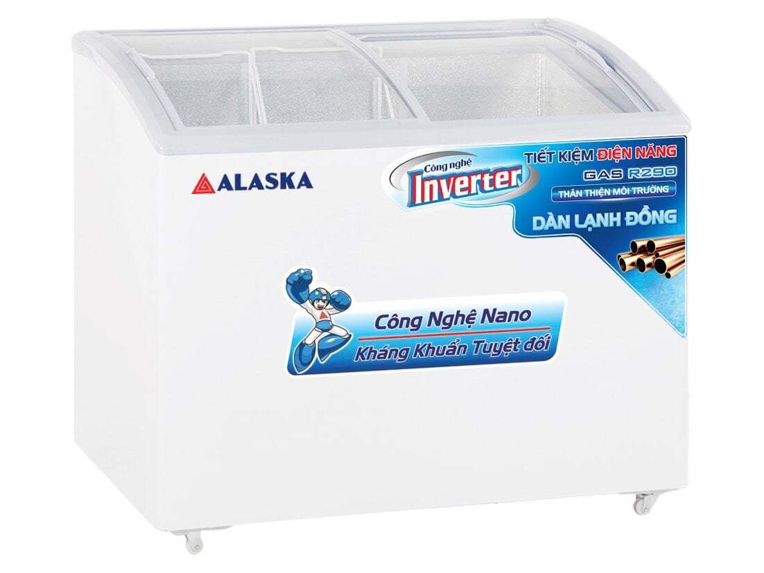 Tủ đông nắp kính cong Alaska Inverter KC-210CI 210 lít Tủ đông nắp kính cong Alaska Inverter KC-210CI 210 lít