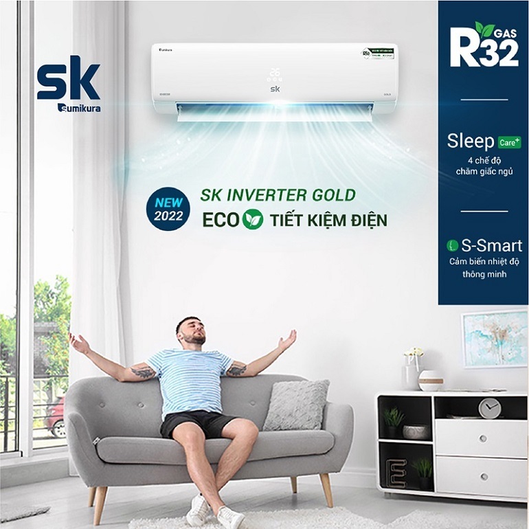 Điều hòa Sumikura Inverter 18000 BTU 1 chiều APS/APO-180/GOLD gas R-32 3 Điều hòa 18000 BTU Sumikura APS/APO-180/GOLD