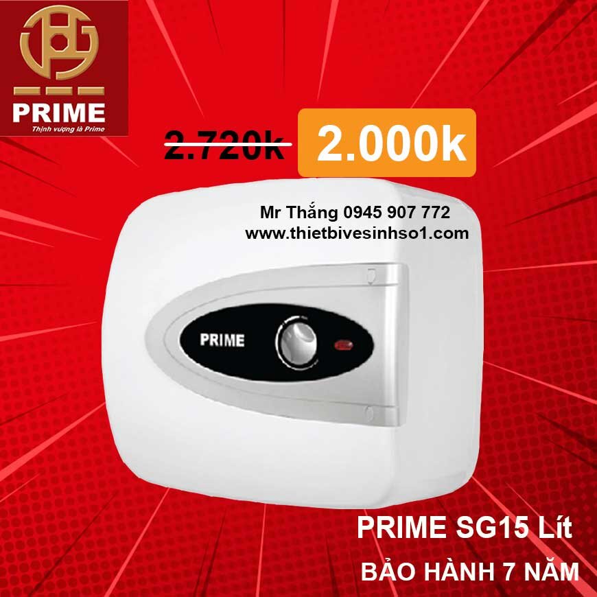 Bình nóng lạnh Prime SG15 Bình nóng lạnh Prime SG15