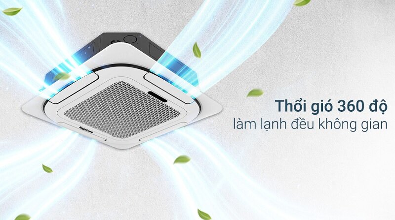 Điều hòa âm trần Nagakawa 50000 BTU 1 chiều NT-C50R1T20 gió thổi 4 chiều