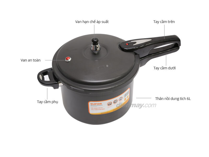 Nồi áp suất OXH cứng Supor YL223FC, 6.0 lít Nồi áp suất OXH cứng Supor YL223FC, 6.0 lít