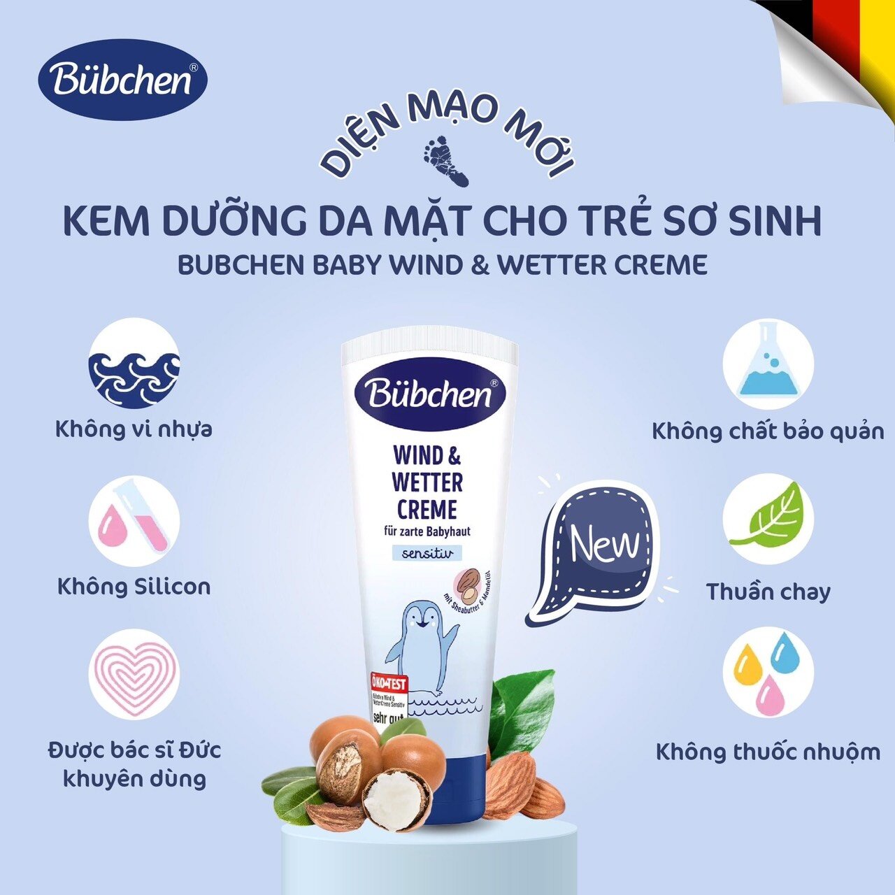 Kem dưỡng da Bubchen cho trẻ sơ sinh 75ml