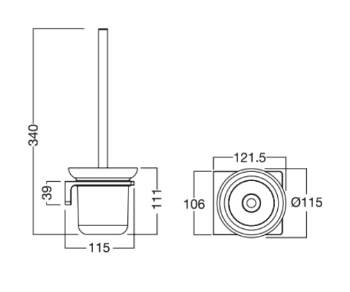 Bản vẽ kỹ thuật cọ vệ sinh American Standard Acacia Evolution K-1386