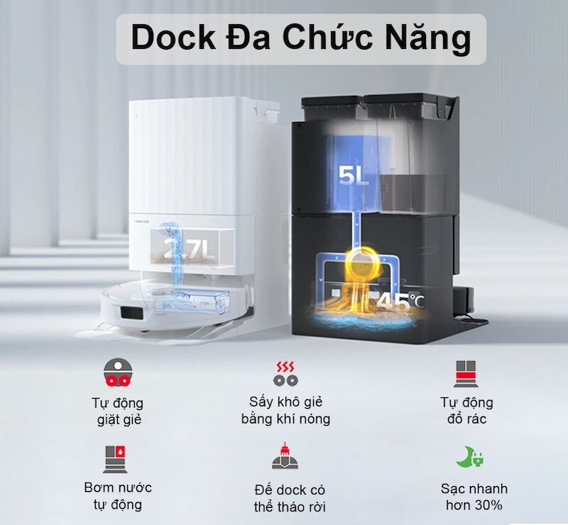 Robot hút bụi lau nhà Roborock Q Revo là một thiết bị gia dụng thông minh