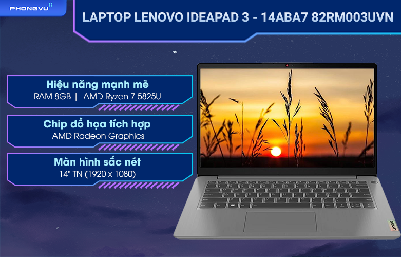 Laptop Lenovo IdeaPad 3 - 14ABA7 - 82RM003UVN