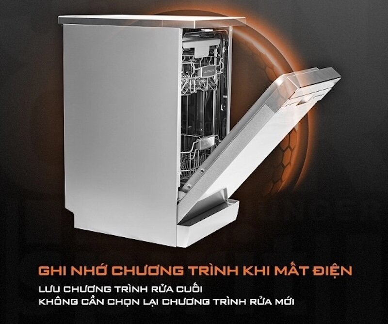 Máy rửa bát độc lập Junger DWJ-450 trang bị nhiều tiện ích thông minh