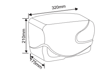 Bản vẽ kỹ thuật máy sấy tay 2200W American Standard WF-8005