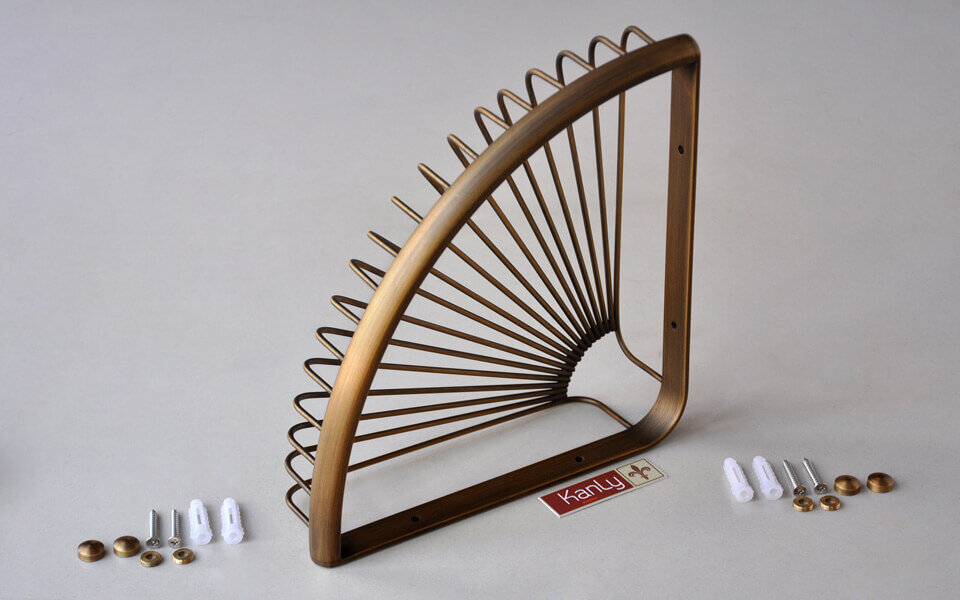 Kệ treo góc nhà tắm bằng đồng Kanly GCK28 / GCK28B