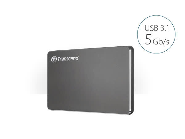 Ổ cứng di động Transcend 2TB 2.5inch StoreJet 25C3N Vỏ Kim Loại (TS2TSJ25C3N) 3