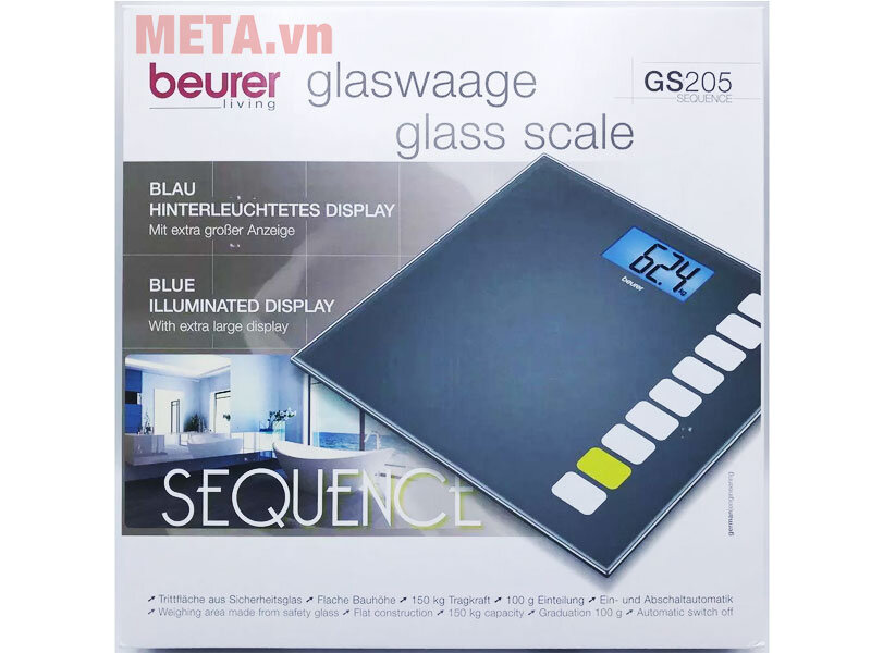 Cân điện tử mặt kính Beurer GS205