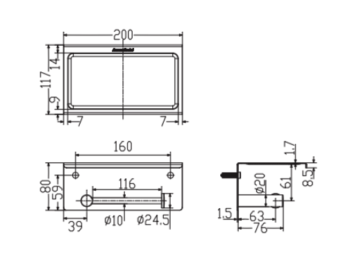 Bản vẽ kỹ thuật hộp giấy tròn đơn American Standard Concept WF-1498