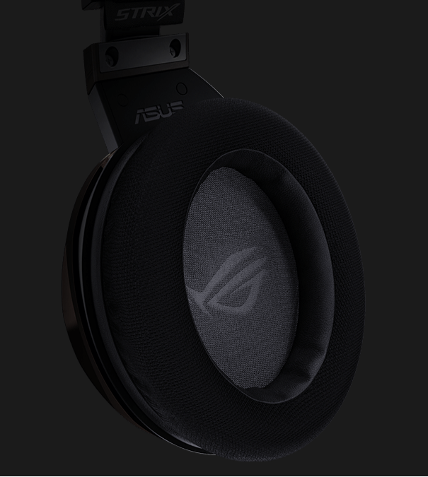 Strix Fusion 300 sử dụng đệm tai ROG Hybrid độc quyền kết hợp chất liệu da protenin và vải lưới để mang lại mức độ thoải mái tột cùng