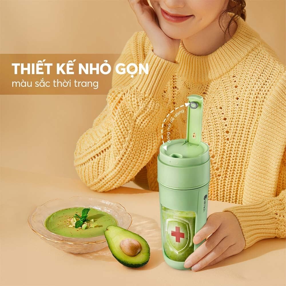 Máy thiết kế nhỏ gọn Máy xay sinh tố dùng pin Elmich