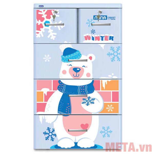 Tủ nhựa Mina Duy Tân 4 ngăn