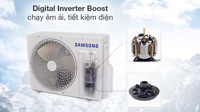 Điều hòa Samsung Inverter 18000 BTU 1 chiều AR18CYFCAWKNSV gas R-32 3 Điều hòa Samsung Wind-Free Inverter 18000 BTU AR18CYFCAWKNSV dàn nóng 3 lớp