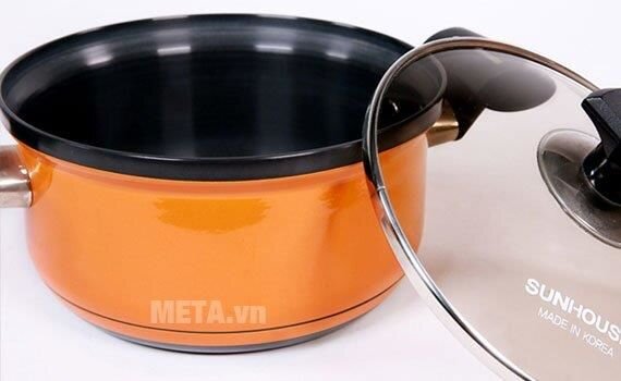 Bộ 5 nồi anod đáy từ Sunhouse SHG9999