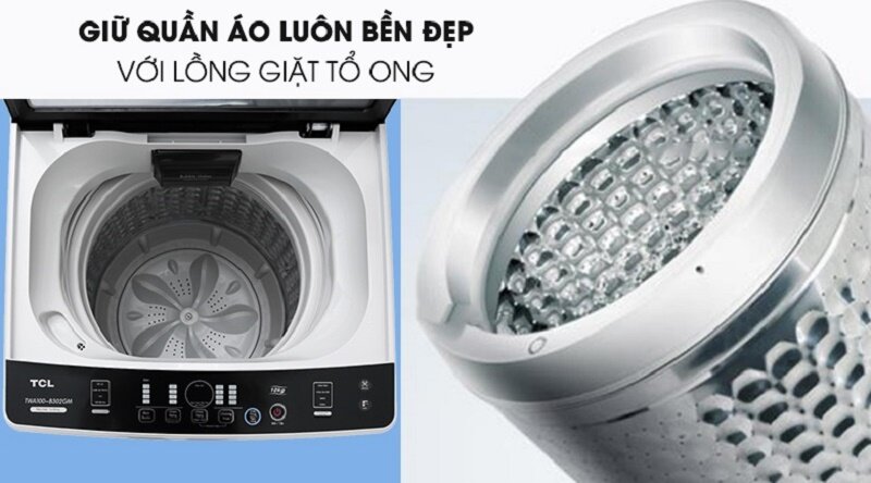Máy giặt TCL 10 kg TWA100-B302GM tự vệ sinh lồng giặt