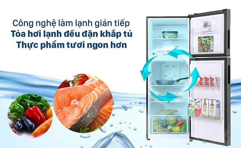 Tủ lạnh Aqua Inverter 212 lít AQR-T239FA làm lạnh hiệu quả với công nghệ làm lạnh đa chiều