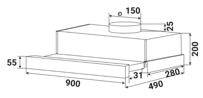 Máy hút mùi Kaff KF-TL900