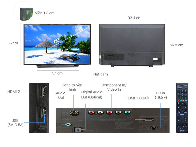 Tivi Sony 40 inch KDL-40R350C Tivi Sony 40 inch KDL-40R350C